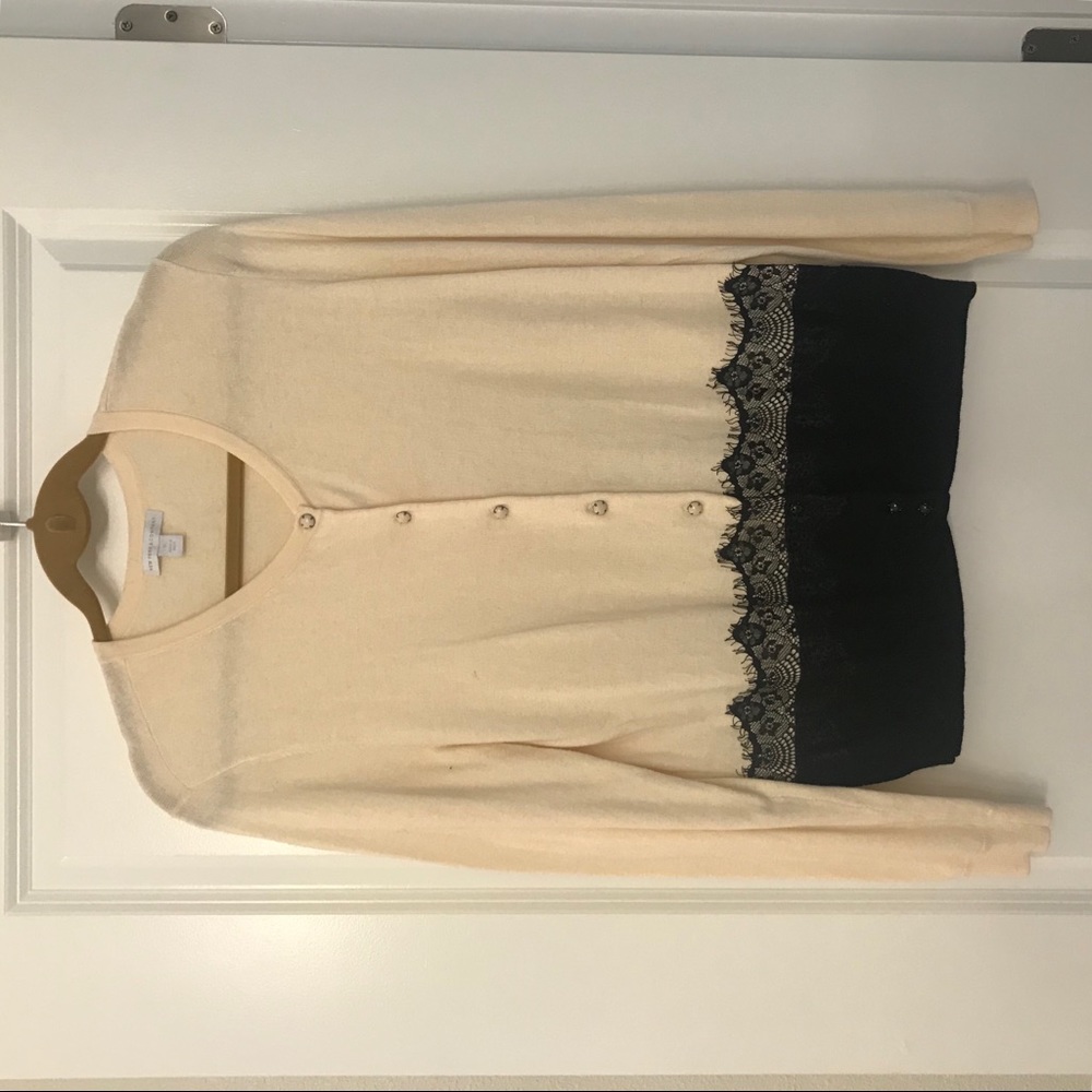 NY & Co cream and black cardigan